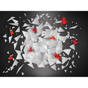 Vászonkép: Origami birds (6) - 75x100 cm