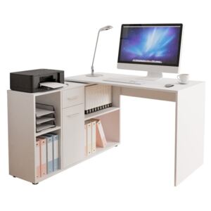 Sarok íróasztal LU134, Szín: Fehér