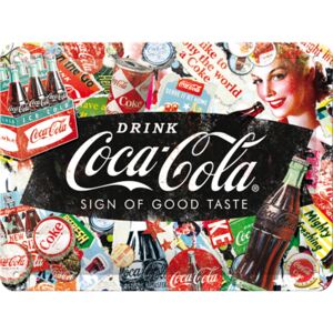 Nostalgic Art Fémtáblák: Coca-Cola (kollázs) - 15x20 cm