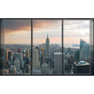 Vlies fotótapéta: Manhattan látképe az ablakból - 254x368 cm