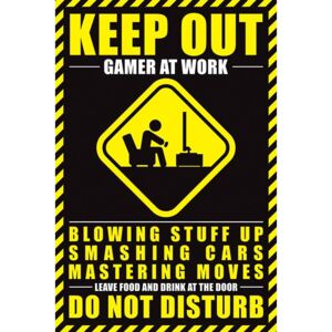 Plakát - Keep Out, Gamer at Work