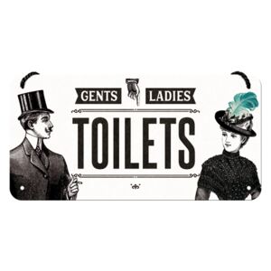 Nostalgic Art Fémtáblák: Gents and Ladies Toilets - 10x20 cm