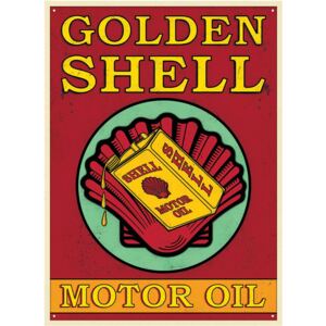 Fémplakát - Golden Shell (Motor Oil)