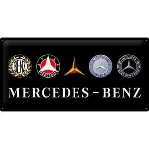 Nostalgic Art Fémplakát: Mercedes-Benz (logók) - 25x50 cm