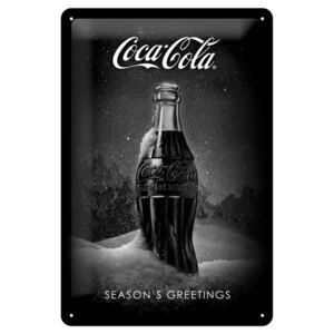 Nostalgic Art Fémtáblák: Coca-Cola Black Special Edition (Season's Greetings) - 30x20 cm