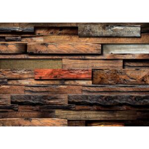 Buvu Fotótapéta: Fából készült fal (2) - 184x254 cm