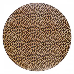 Lunasol - Flow lapos tányér strukturált fekete/champagne 25,3 cm (491222)