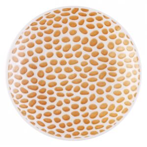 Lunasol - Flow lapos tányér strukturált fehér/champagne 9,6 cm (491221)