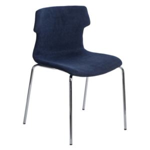 Techno 4 TAP kárpitozott szék kék - fém lábakkal