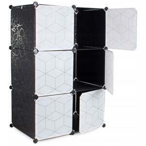 Verk Moduláris szekrény 110 x 73,7 x 47 cm - fekete, 01510
