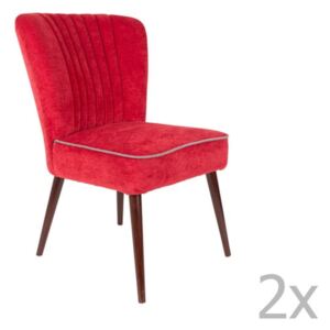 Pinzon 2 részes piros szék szett - Dutchbone