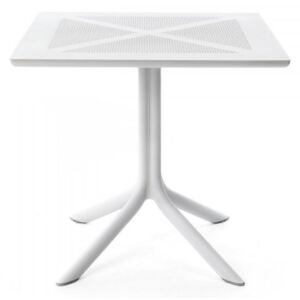 Nardi ClipX 80 fehér kerti asztal