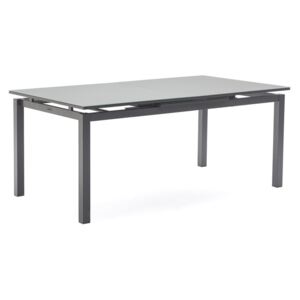 Zephyr sötétszürke összecsukható kerti asztal, 8-10 személyre, hossz 180/230 cm - Ezeis