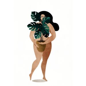 Ábra Nude With Plant, Kubistika