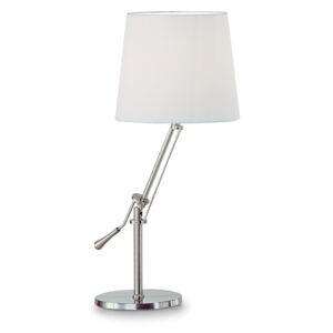REGOL modern asztali lámpa, nikkel, fehér