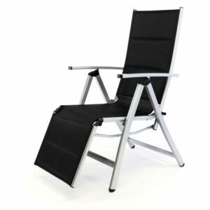 Kerti szék összecsukható DELUXE - fekete