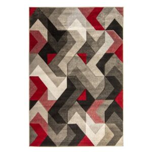 Aurora Grey Red szőnyeg, 160 x 230 cm - Flair Rugs