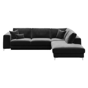 Rothe sötétszürke kinyitható kanapé, jobb oldali - devichy