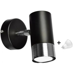 Milagro DANI fekete / ezüst fali lámpa (MLP6229) 1xGU10 + ajándék LED izzó