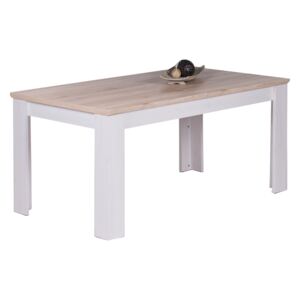 Forgácslap Kihúzható Asztal, Romina Fehér / San Remo Tölgy, H160-200xSz80xM76 cm