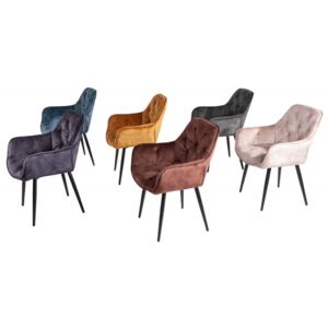 MILAN modern bársony szék - több színben