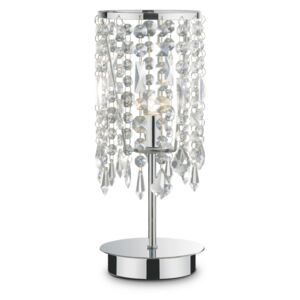 ROYAL modern kristály asztali lámpa, átlátszó, szürke