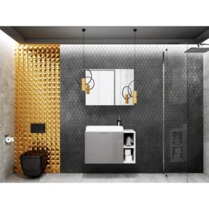 Fürdőszoba garnitúra UC9, Szín: Fehér + fényes szürke