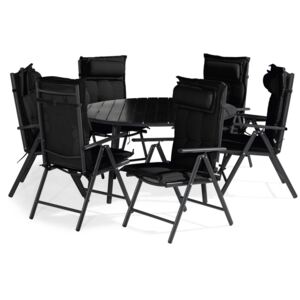 Asztal és szék garnitúra VG6108 Fekete