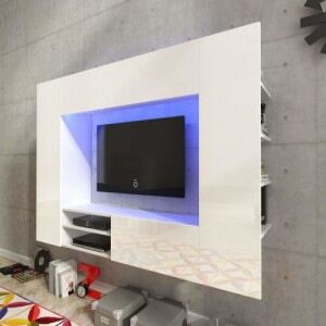 Fényes TV szekrény 169,2 cm fehér