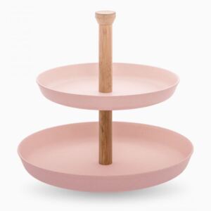 Lunasol - Két emeletes süteményes tál Bamboo Fiber - Flow (593184)