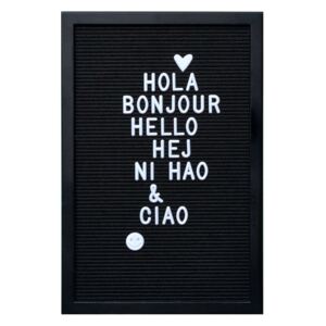 MESSAGE BOARD üzenőtábla, 45 x 30 cm, fekete