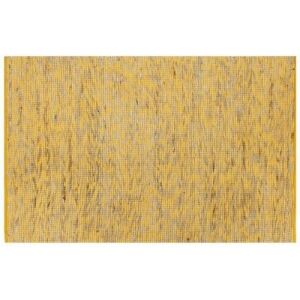 Sárga és természetes színű kézzel font jutaszőnyeg 80 x 160 cm