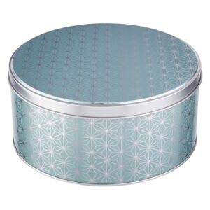 COOKIE JAR fém doboz, kék/ezüst csillagok Ø 16,70 cm