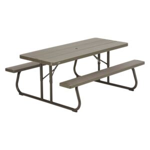 Lifetime asztal és sörpad összecsukható "Piknik" barna 183 x 76 cm