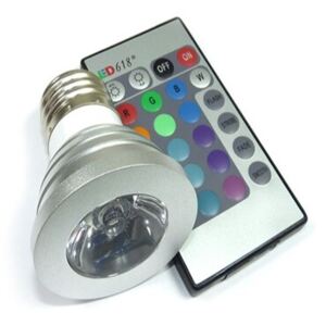 Színterápiás, távirányítós LED lámpa, E27-es foglalatú