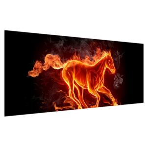 Lángoló lovas kép (Modern kép, Vászonkép, {dim}})
