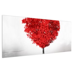 Szerelmes fa képe (Modern kép, Vászonkép, 120x50 cm)