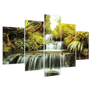 Indonéz vízesések képe (Modern kép, Vászonkép, 150x105 cm)
