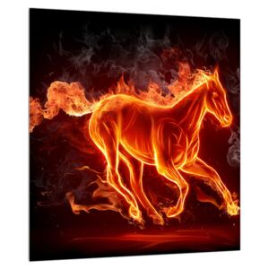 Lángoló lovas kép (Modern kép, Vászonkép, {dim}})