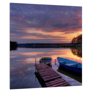 Romantikus tájkép tóval (Modern kép, Vászonkép, {dim}})