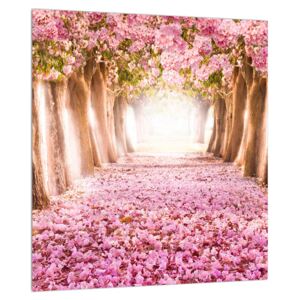Virágos sétány képe (Modern kép, Vászonkép, {dim}})
