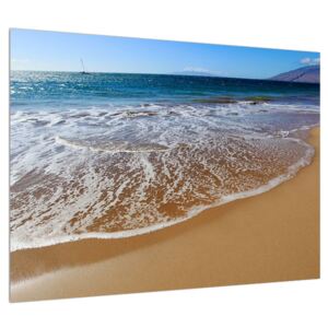 Homokos tengerpart képe (Modern kép, Vászonkép, 70x50 cm)