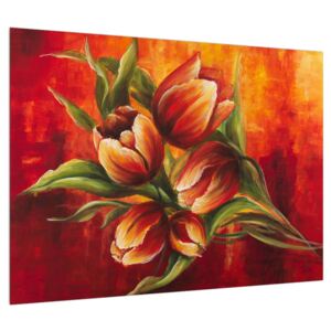 Tulipánok virága képe (Modern kép, Vászonkép, 70x50 cm)