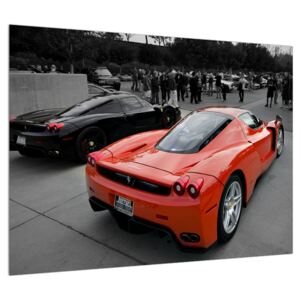 Gyors autók képe (Modern kép, Vászonkép, 70x50 cm)