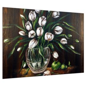 Tulipánok a vázáben (Modern kép, Vászonkép, 70x50 cm)