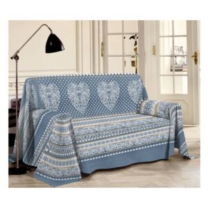 Takaró a kanapén Tirol kék