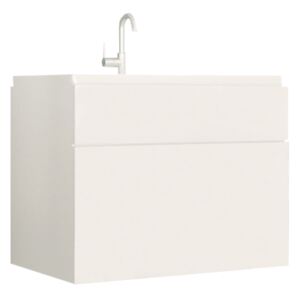 Fürdőszoba szekrény mosdó alá Maeve (fehér + extra magasfényű fehér). 808190