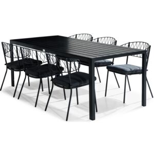 Asztal és szék garnitúra VG6088 Fekete