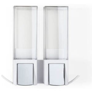 Clevek Double Dispenser fehér, öntapadós dupla fali szappanadagoló - Compactor