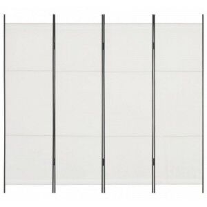 Fehér 4 paneles paraván 200 x 180 cm